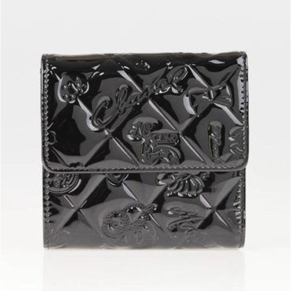 CHANEL‎ Black Quilted Leather Wallet
